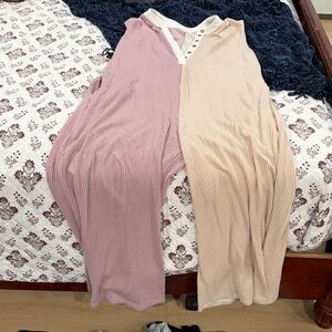 Dressed in LALA Pink and Cream Striped Jumpsuit